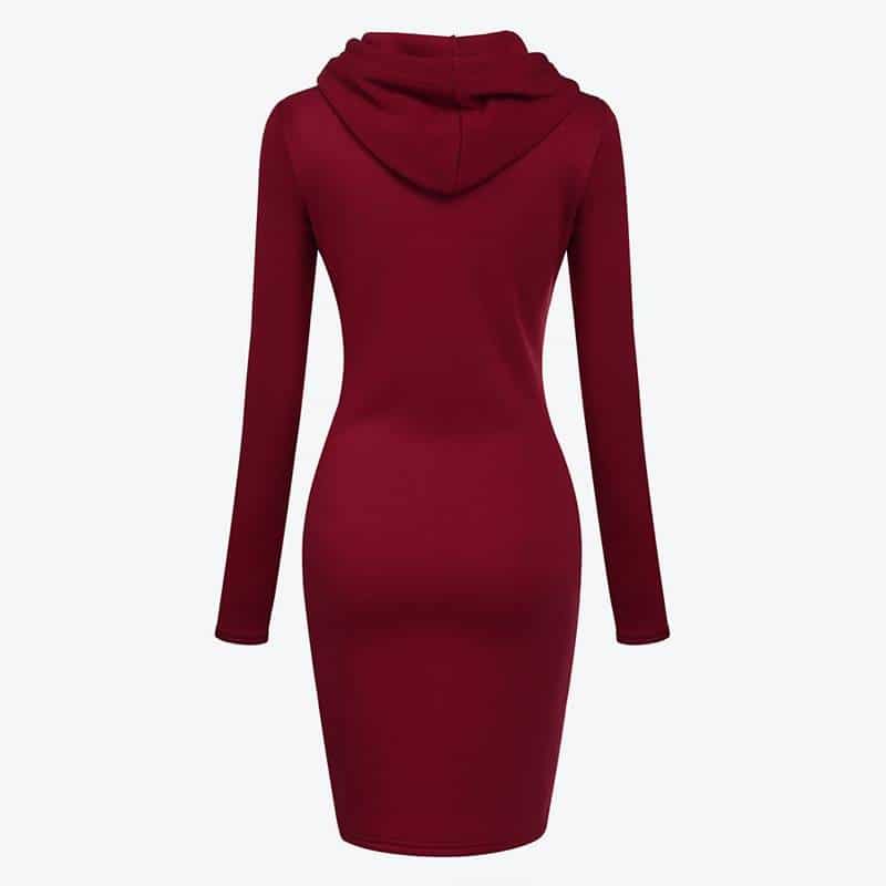 women's hooded warm dress, view 9 - MRSLM