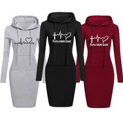 women's hope faith love warm dress, view 5 - MRSLM