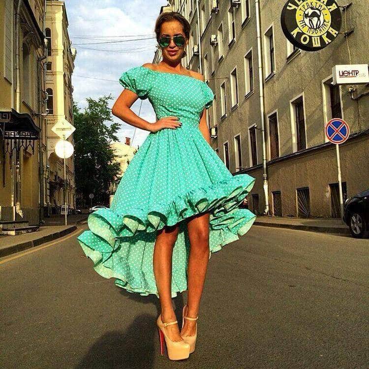 Women's mint cocktail dress - MRSLM