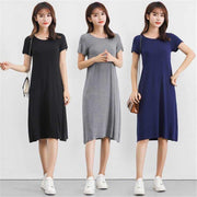 modal knitted T-shirt dress, view 15 - MRSLM
