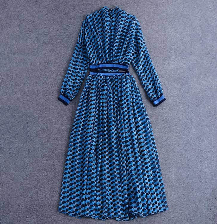 women's ocean wave maxi dress - MRSLM