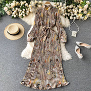 women's pleated boho dress, view 10 - MRSLM