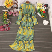 women's pleated boho dress - MRSLM