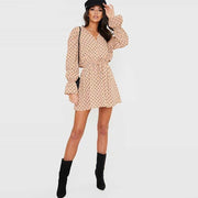 polka dot print mini dress, view 5 - MRSLM