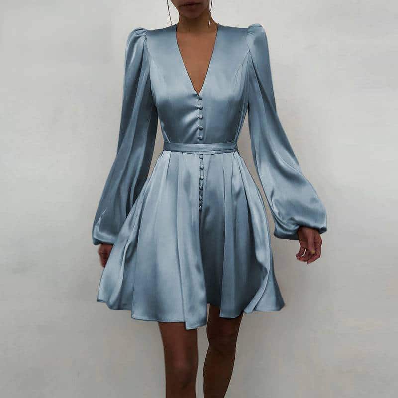 women's satin elegant dress - MRSLM