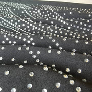 shiny rhinestone long sleeved dress, view 6 - MRSLM