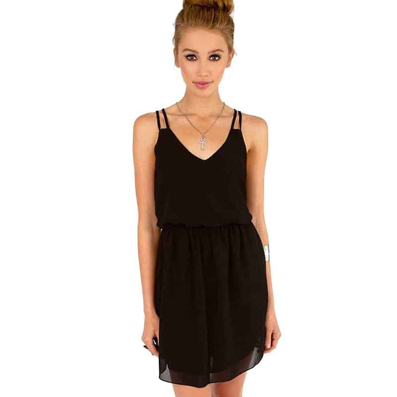 Women's sleeveless cami mini dress, view 5 - MRSLM