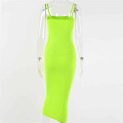 spaghetti strap maxi dress, view 8 - MRSLM