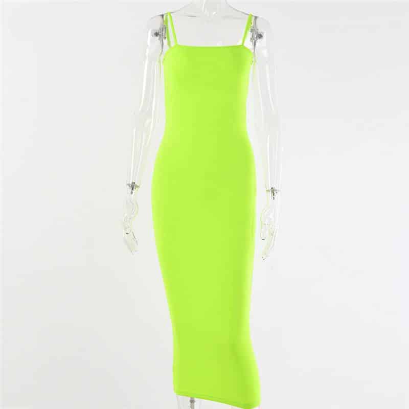 spaghetti strap maxi dress, view 9 - MRSLM