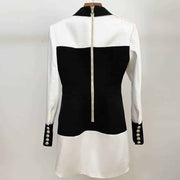 women's structured mini dress, view 3 - MRSLM