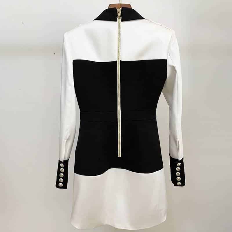 women's structured mini dress, view 3 - MRSLM