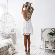 lace mini party dress, view 5 - MRSLM