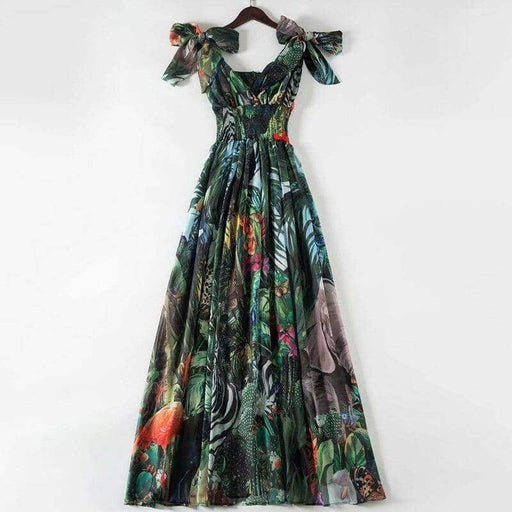 women's tropical print maxi dress - MRSLM