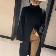 women's turtleneck woolen dress, view 8 - MRSLM