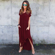 v-neck t-shirt maxi dress, view 12 - MRSLM