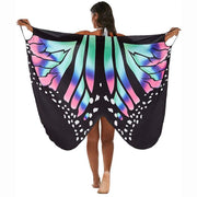 women's butterfly printed beach long dress, view 3 - MRSLM