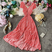 women's field flowers maxi dress, view 4 - MRSLM