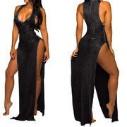 mesh maxi dress, view 10 - MRSLM