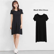 modal knitted T-shirt dress, view 6 - MRSLM