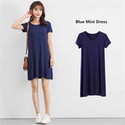 modal knitted T-shirt dress, view 3 - MRSLM