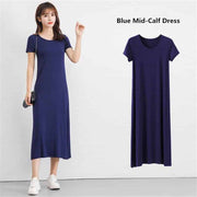 modal knitted T-shirt dress, view 4 - MRSLM