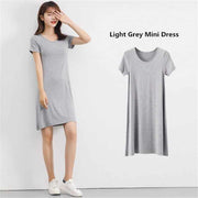 modal knitted T-shirt dress, view 8 - MRSLM