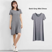 modal knitted T-shirt dress, view 11 - MRSLM