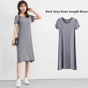 modal knitted T-shirt dress, view 12 - MRSLM