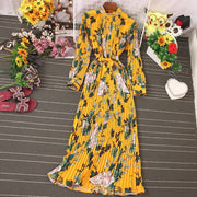 women's pleated boho dress, view 5 - MRSLM