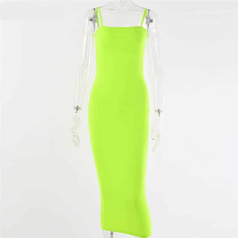 Women's Spaghetti Strap Backless Maxi Dress