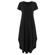 v-neck t-shirt maxi dress, view 5 - MRSLM