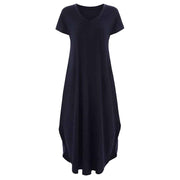 v-neck t-shirt maxi dress, view 7 - MRSLM
