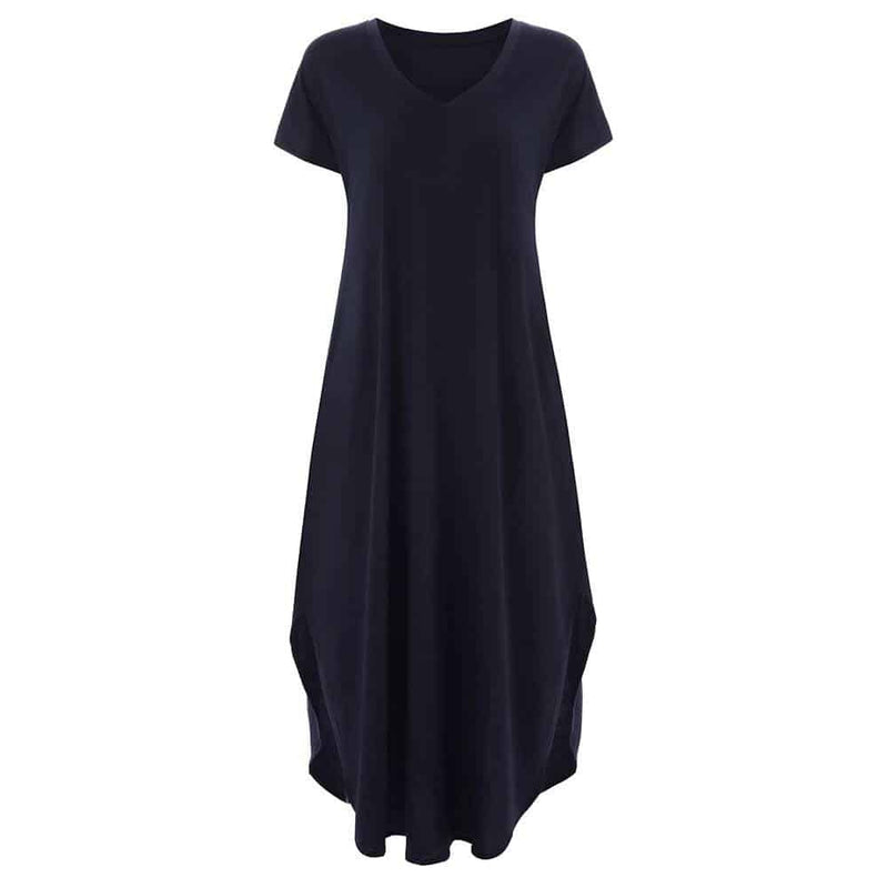 v-neck t-shirt maxi dress, view 7 - MRSLM