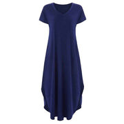 v-neck t-shirt maxi dress, view 4 - MRSLM