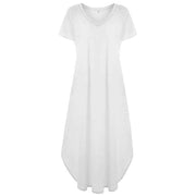 v-neck t-shirt maxi dress, view 10 - MRSLM