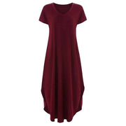 v-neck t-shirt maxi dress, view 6 - MRSLM