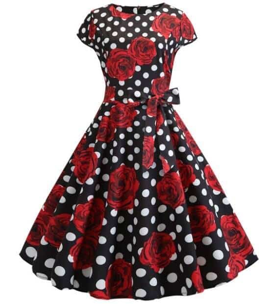 Women's Vintage Floral Printed Dress