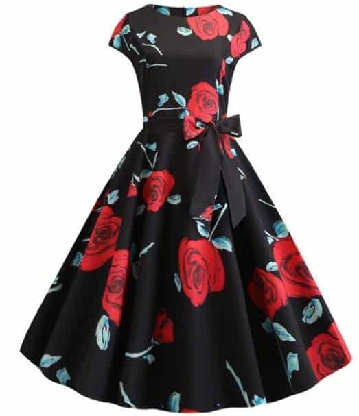 Women's Vintage Floral Printed Dress