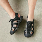 Men's suede platform sandals, view 5 - MRSLM