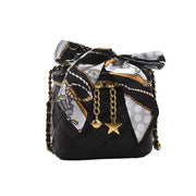 Mini PU box shoulder bag with chain, view 5 - MRSLM