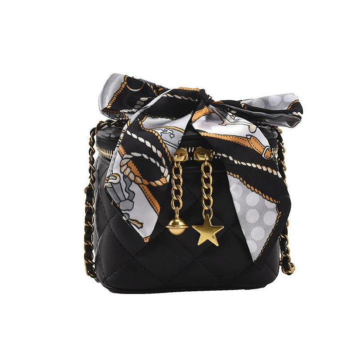 Mini Embroidery Thread Box Bag Chain Shoulder Bag Messenger Bag - MRSLM