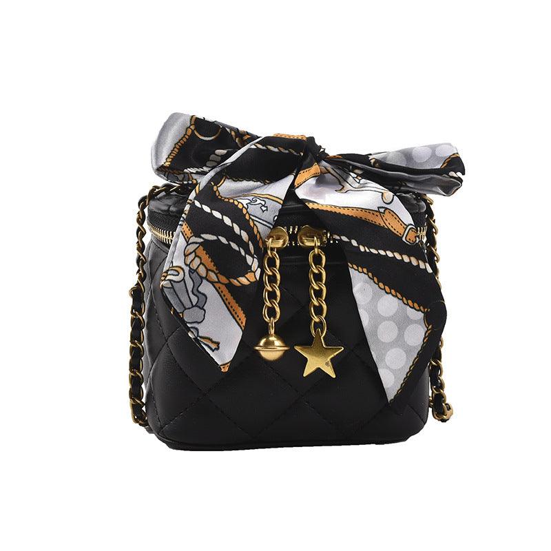 Mini PU box shoulder bag with chain, view 5 - MRSLM