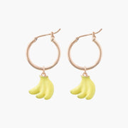 Banana fruit earrings, view 2 - MRSLM