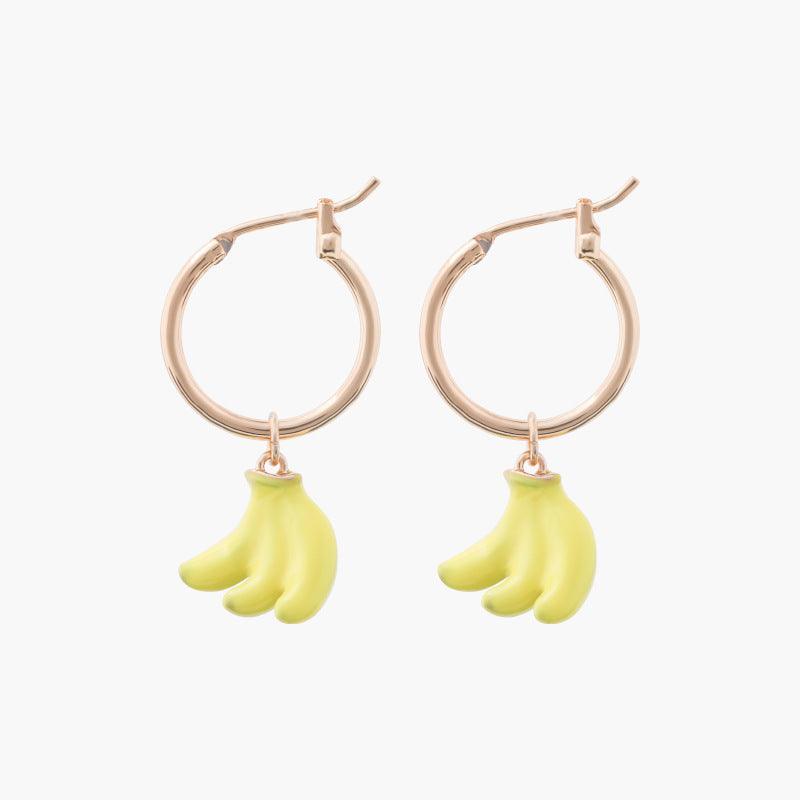 Banana fruit earrings, view 2 - MRSLM