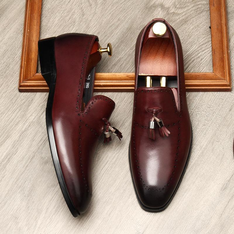 Men's cowhide business wedding shoes, view 5 - MRSLM