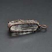 stone crystal pillar tree of life pendant, view 2 - MRSLM