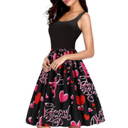 Heart print swing dress, view 5 - MRSLM