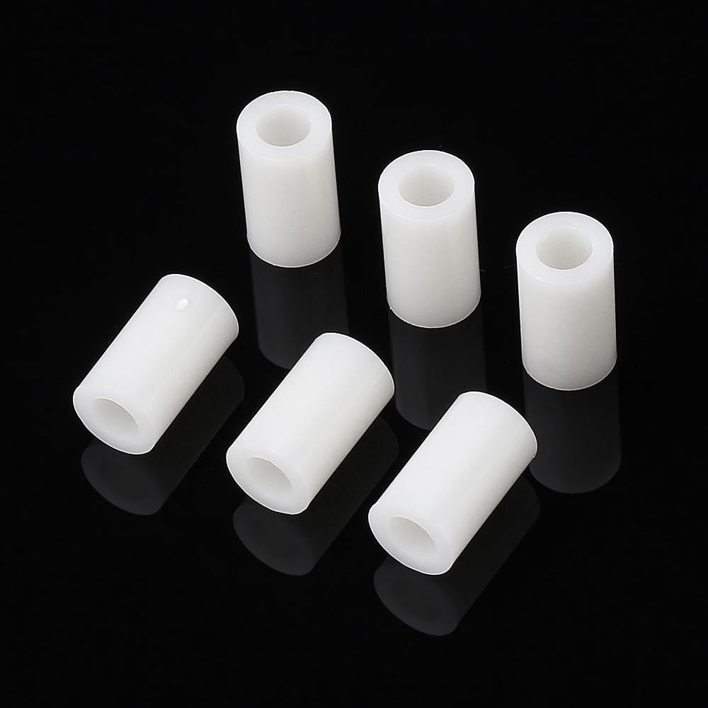 100Pcs M4 White Nylon ABS Non-Threaded Spacer Round Hollow Standoff For PC Board Screw Bolt - MRSLM