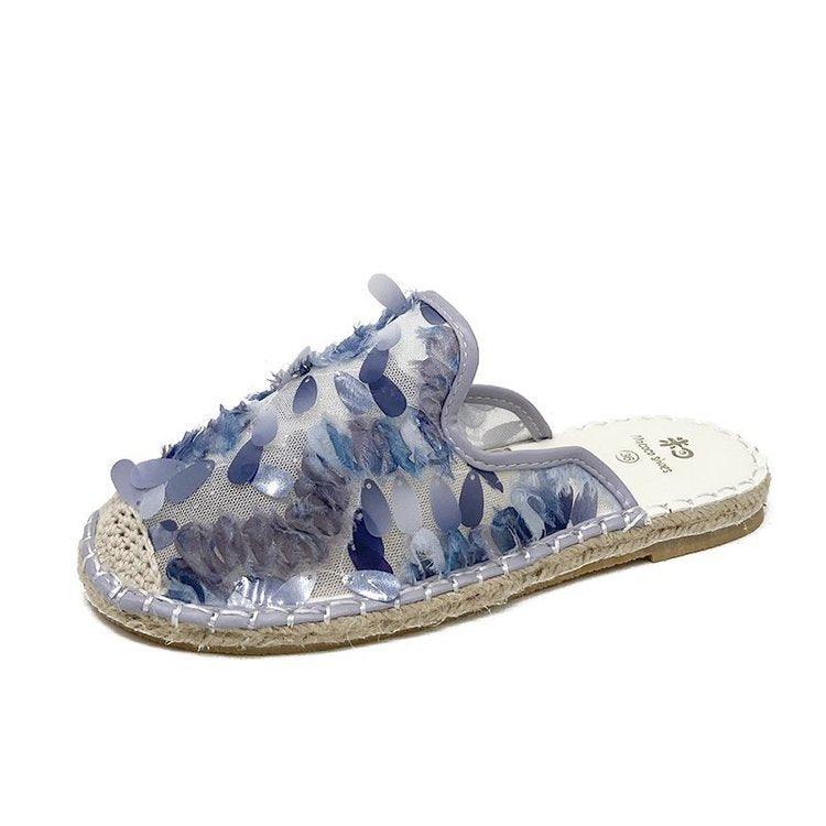 Women's Mori girl braided mesh fisherman shoes, view 2 - MRSLM