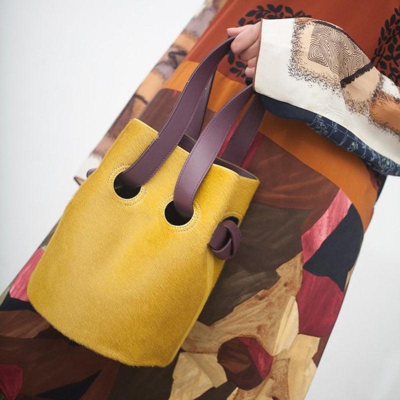 retro circle bucket bag, view 6 - MRSLM